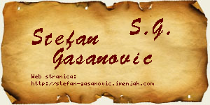 Stefan Gašanović vizit kartica